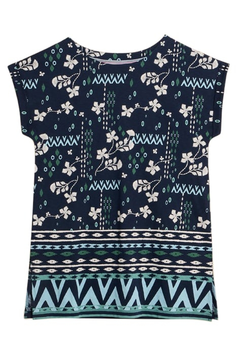 CARRIE TUNIC NAVY PRINTED 2