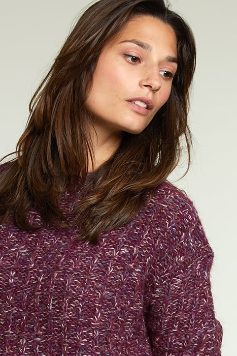PURPLE GLITTER CREW NECK SWEATER 4