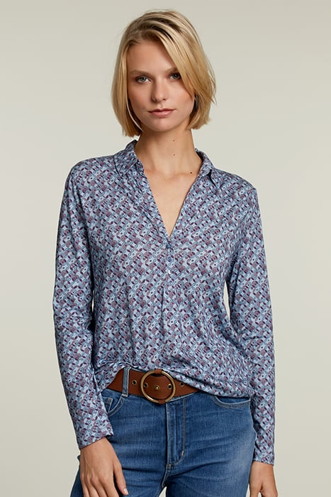 BLUE/PURPLE V-NECK T-SHIRT 1