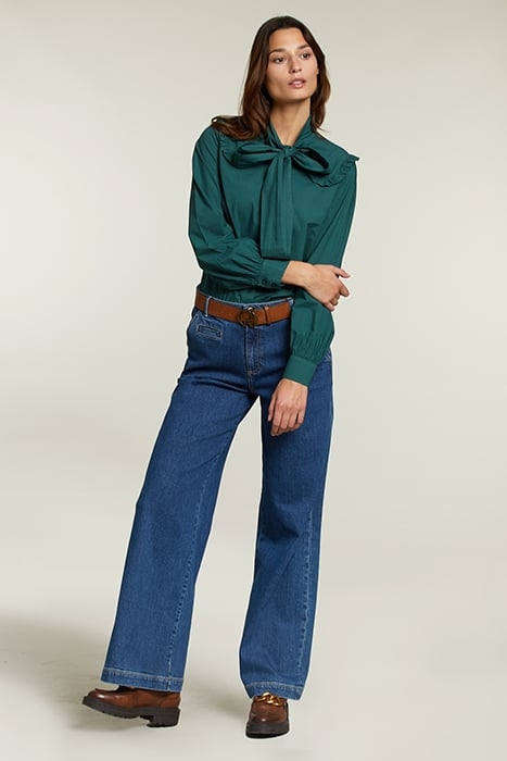GREEN BLOUSE WITH BOW 1