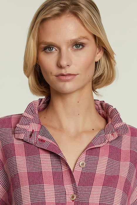 MULTI CHECKED BLOUSE RUFFLE COLLAR 4