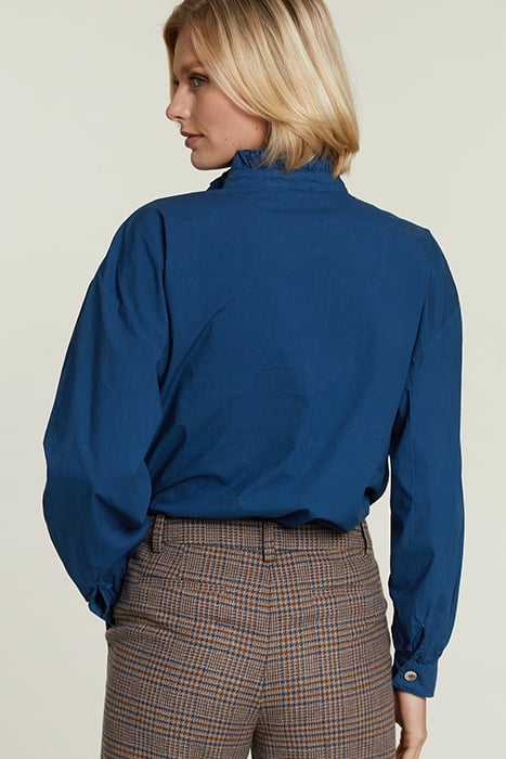 BLUE BLOUSE RUFFLE COLLAR 2