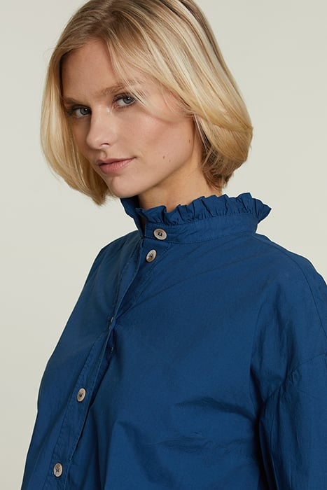 BLUE BLOUSE RUFFLE COLLAR 4
