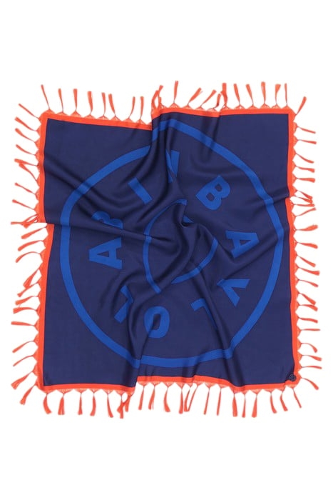 NAVY LOGO SILK SCARF 2