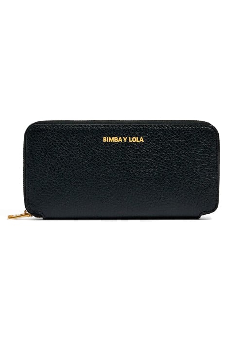 BLACK LEATHER BOOK WALLET 1