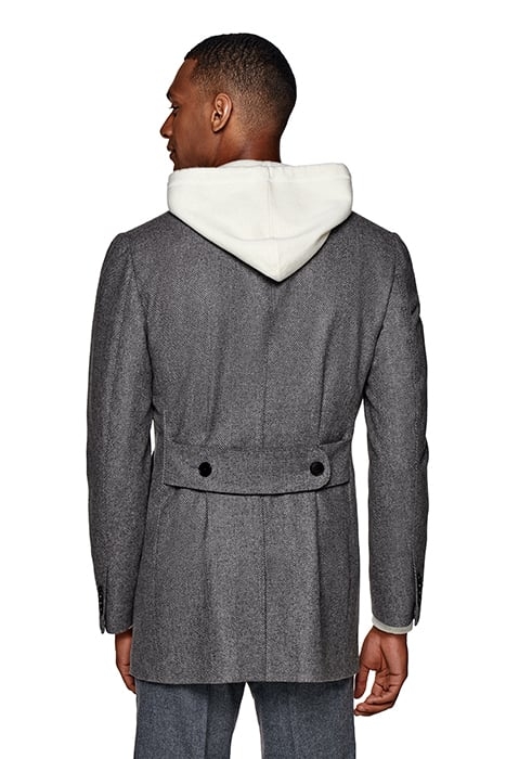LIGHT GREY HERRINGBONE PEACOAT 2