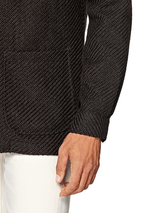 DARK BROWN RELAXED FIT SHIRT-JACKET 7