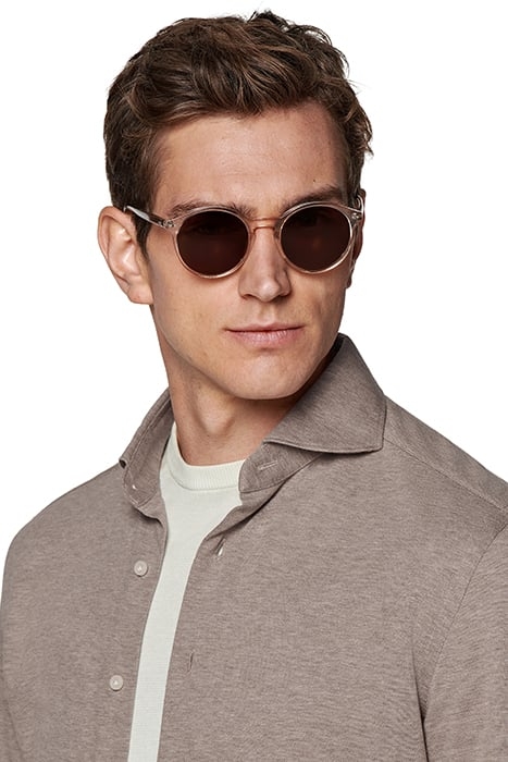 LIGHT BROWN EXTRA SLIM FIT SHIRT 4