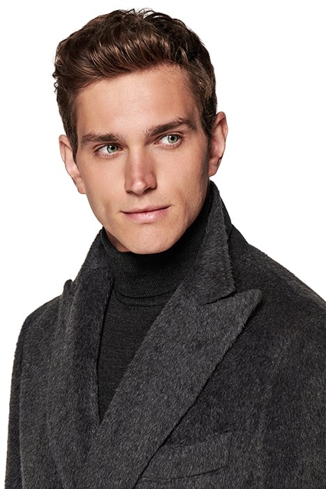 DARK GREY BELTED OVERCOAT 7