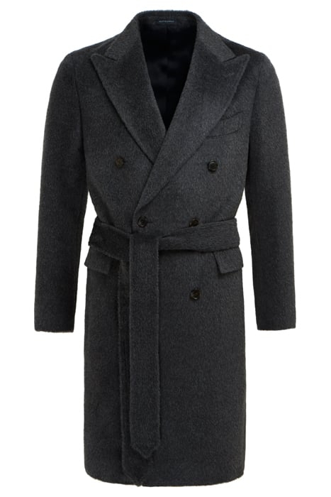 DARK GREY BELTED OVERCOAT 4