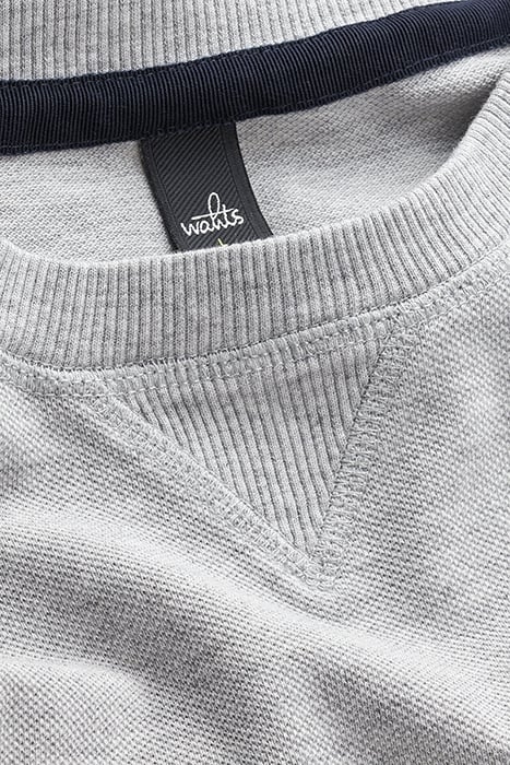 ROWE | PIQUÉ SWEATER LIGHT GREY MELANGE 4