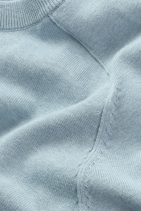 MADDEN | COTTON CASHMERE PULLOVER CHALK BLUE MELANGE 2