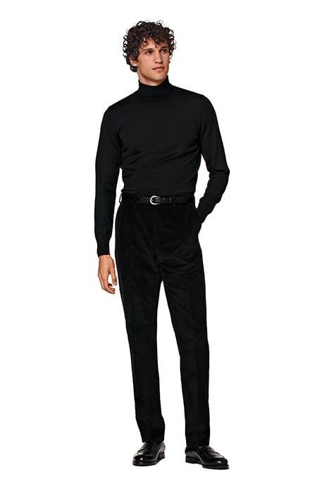BLACK STRAIGHT LEG TROUSERS 3