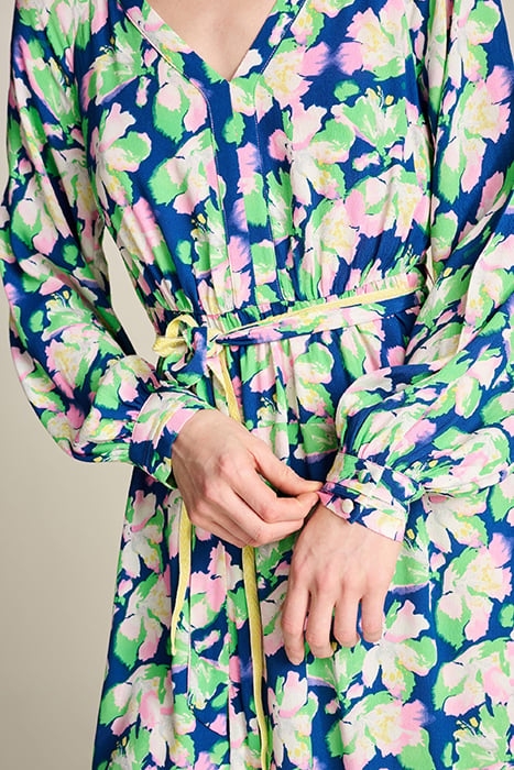 DRESS - LILIES BLUE MULTI COLOUR 6