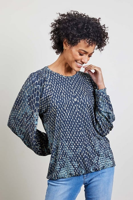 LOOSE TEE IMAGINE, SMOCK DARKBLUE WITH SNEAKPEAK PRINT 1