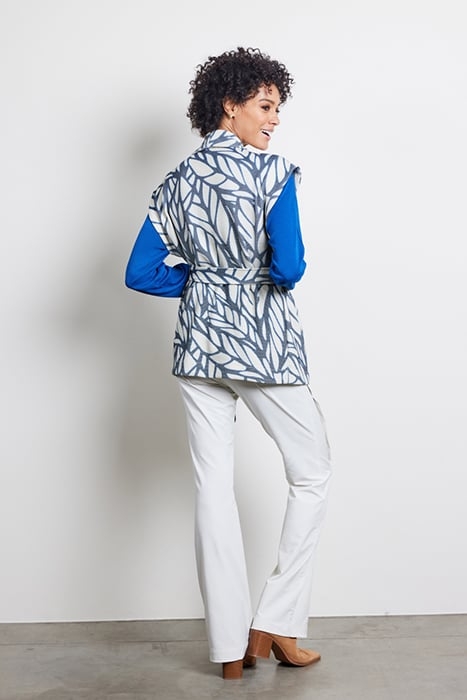 SLEEVELESS VEST DIAM PRINT DARKBLUE WITH LUSH PRINT 3