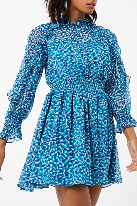 BILLI RECY HALLIE FRILL DRESS BLUE 1