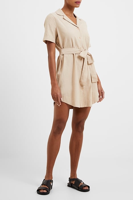 ALANIA LYOCELL BLEND SHIR DRES BROWN 1