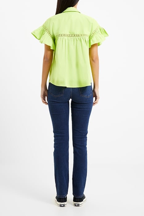 SINDEY COTTON SATIN SHIRT GREEN 4