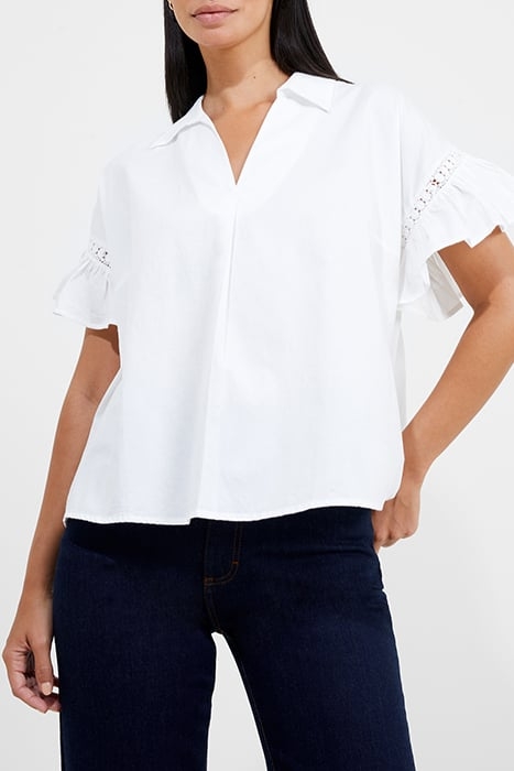 SINDEY COTTON SATIN SHIRT WHITE 1