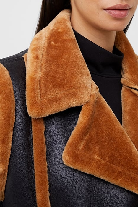 BELEN FAUX FUR GILET BLACK 4