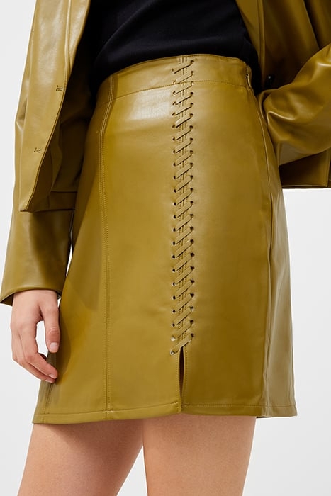 CROLENDA PU SKIRT BROWN 5