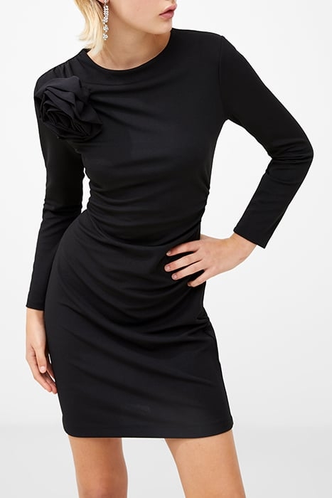 ROSETTE LS JERSEY DRESS BLACK 1