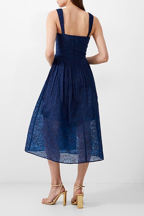 EMBROIDERED LACE STRAPPY DRESS BLUE 2