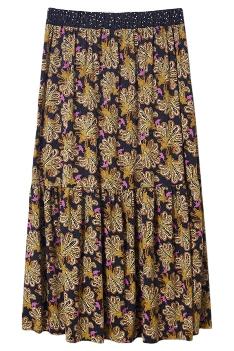 MIA JERSEY MIDI SKIRT BLACK 1