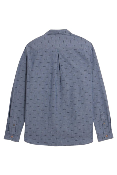 SWORDFISH PRINTED SHIRT CHAMBRAY BLUE 2