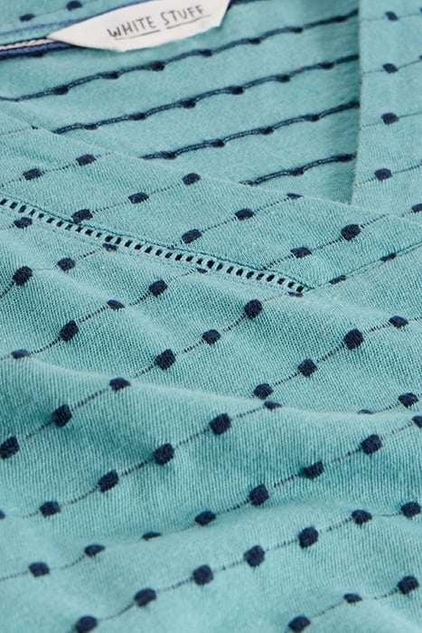 EMBROIDERED STRIPE TEE BLUE 3