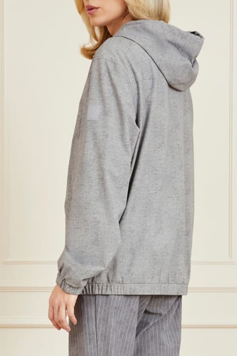 FORMAL PERFORMANCE LIGHT WOOL GREY BOMBER JACKET EFFE 2