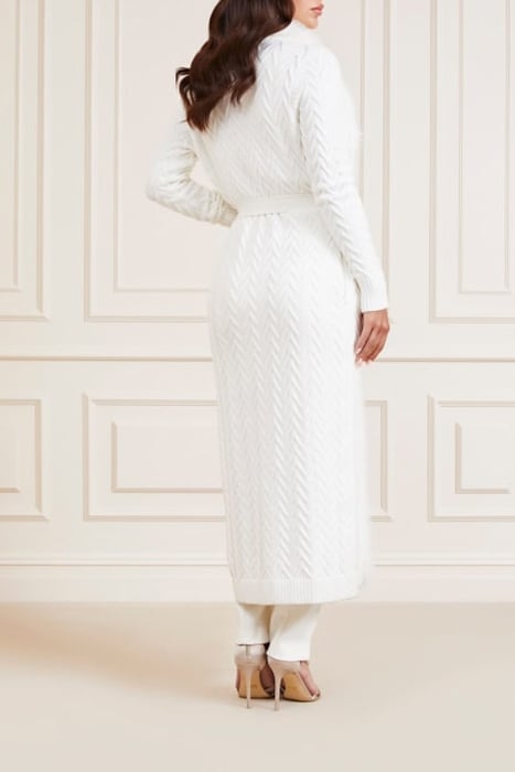 PAULA FAUX FUR LONG PALE COAT PEARL 2