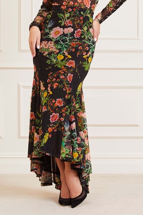 LEWIS MESH SKIRT BLACK BEAUTY PRINT 1