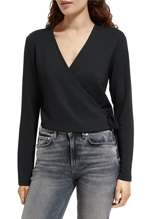 WRAP CARDIGAN BLACK 1