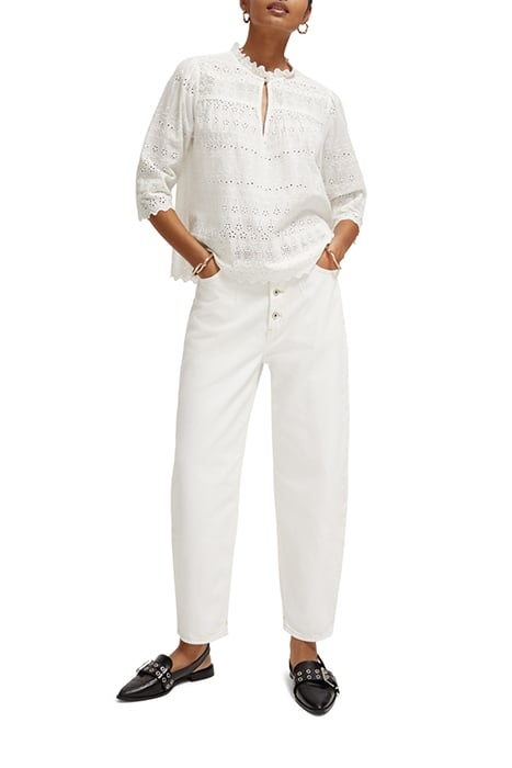 BRODERIE ANGLAISE TOP OFF WHITE 3