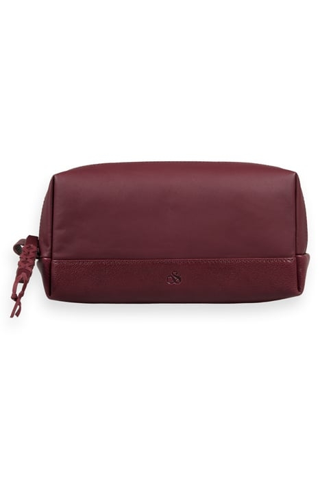 LARGE LEATHER MAKEUP BAG BORDEAUX 1