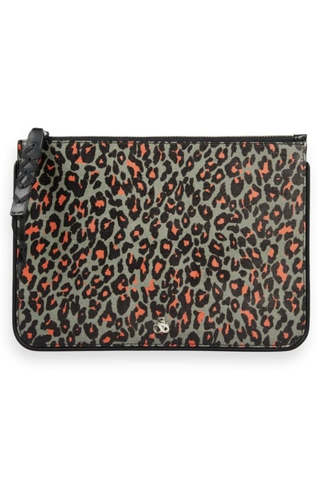 LARGE LEATHER POUCH CREATURES OF THE NIGHT FIELD GREEN 1