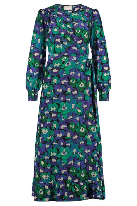NATALIA DRESS GREEN ENVY/POPPY PUR 3