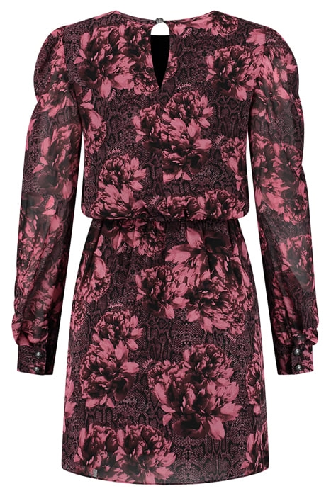 ABILENA ROSE SNAKE DRESS DEEP RED 2