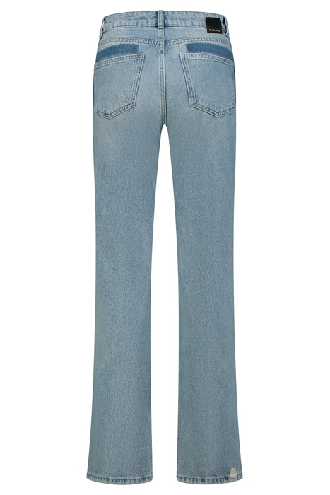 WIDE LEG DESTOYED DENIM BLUE DENIM 2