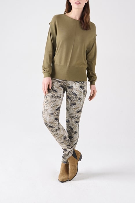 TROUSER WOVEN LONG 24001846 MILITARY OLIVE 3