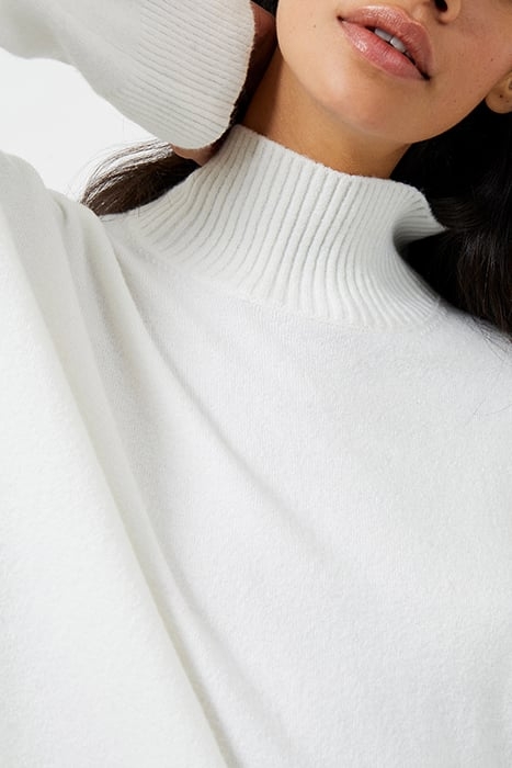 JEANIE VHARI SUST ROLL NK JMPR WHITE 4