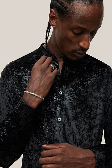 SLIM FIT SHIRT WITH PIPIN BLACK 3