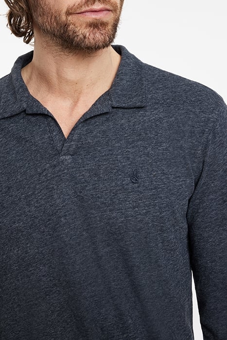 MERCURY LS POLO IN PLAITED NAVY 3