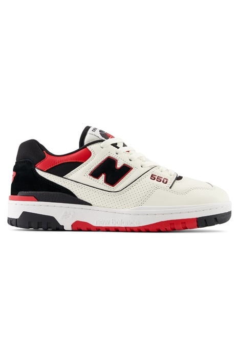BB550STR SNEAKERS IN WHITE BLACK AND RED 1