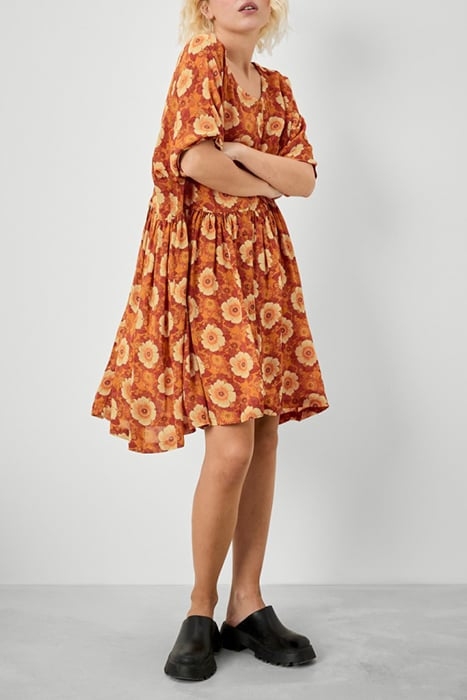 OVERSIZED PRINTED MIDI DRESS ANEMONE RETRO 5