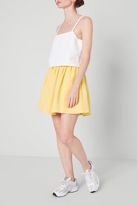 HIGH WAIST TRAPEZE ZIPPED SKIRT VANILLE 4