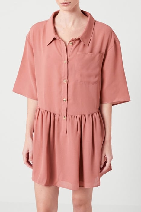 LOOSE MINI DRESS PAMPLEMOUSSE 1