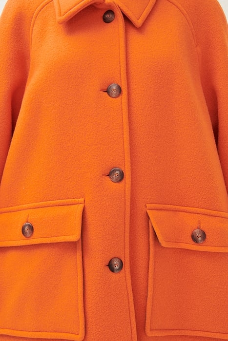 SHIRT COLLAR 7/8 SLEEVES COAT TANGERINE 5